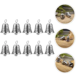 10 Pcs Mini Bell Pendant Alloy Craft Charms Small Hanging Bells Wind Chime Diy Jewelry Accessories Keychain Bag