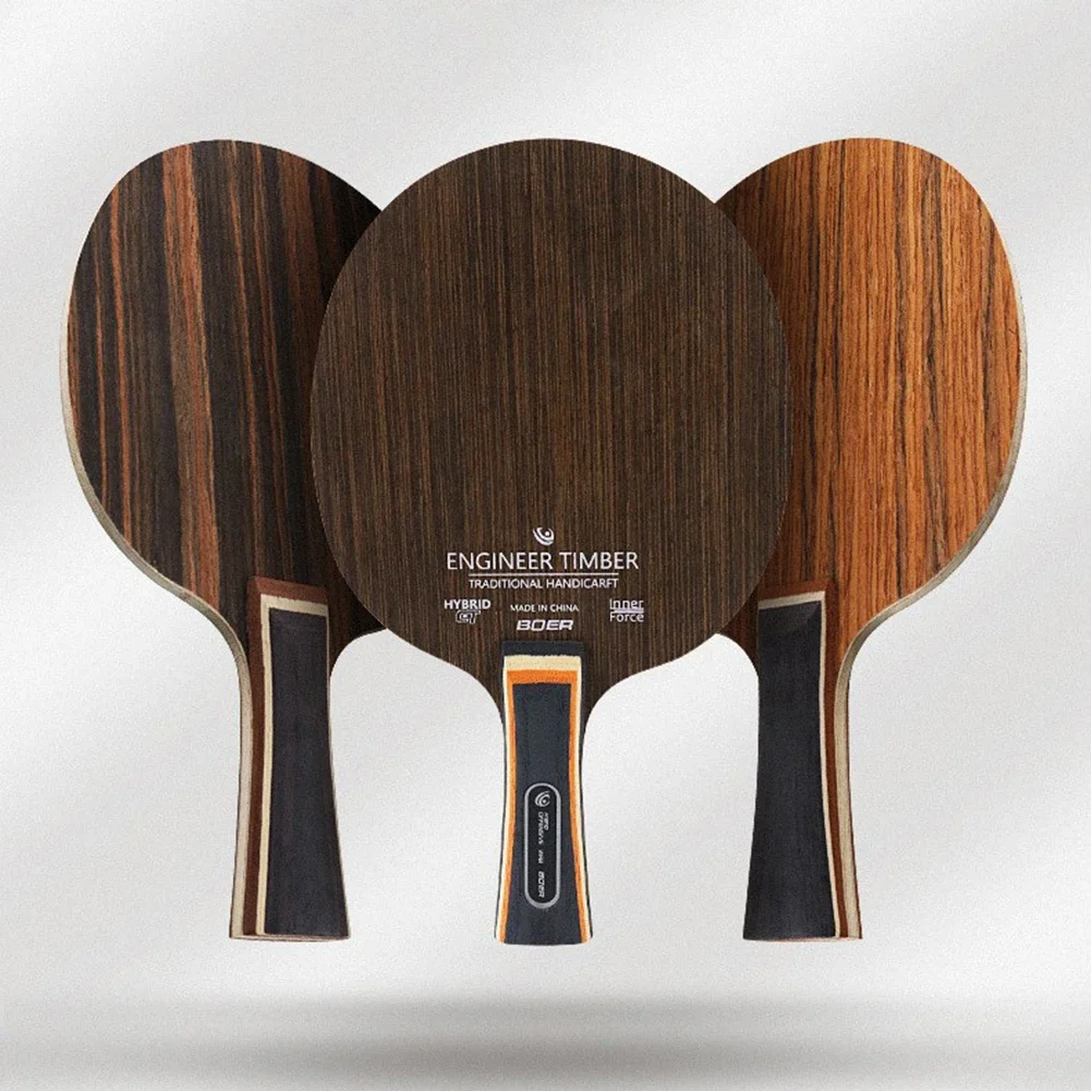 

1pc Table Tennis Racket Bottom Plate 5 Ply Ping Pong Blade Long Handle Super Hard Ebony Dalbergia Sport Accessories