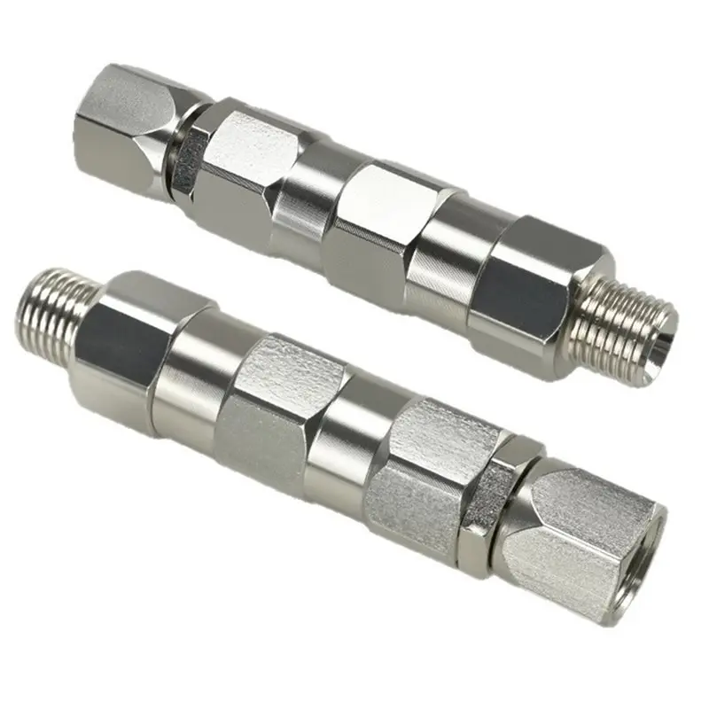 ABVT-Airless Paint Sprayer Joint 1/4-Inch 360° Rotate Stainless Steel Swivel Connector 2 Pcs Spray Gun