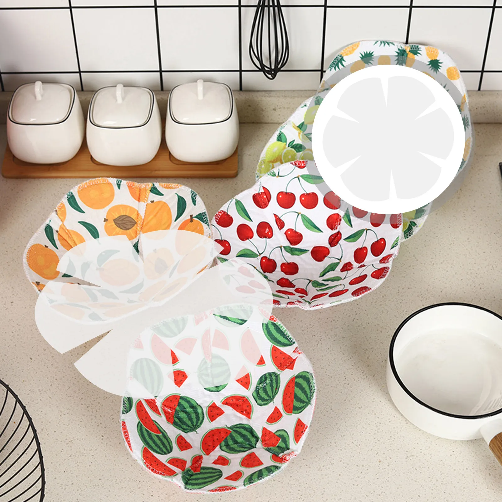 2Pcs Craft Quilting Template Flower Edge Pattern Bowl Cozy Stencil Sewing Ruler Folded Thick Material DIY Hot Cold Food