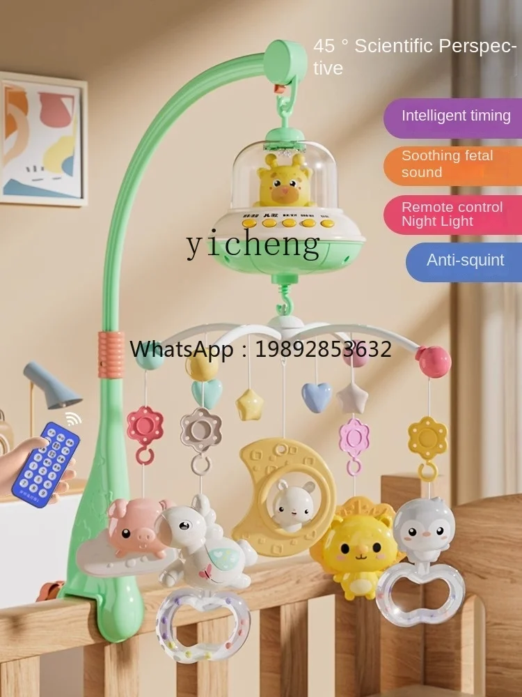ZZ Chocalho de cabeceira para recém-nascidos pendurado pingente giratório brinquedo confortável para bebê pendurado sino de cama