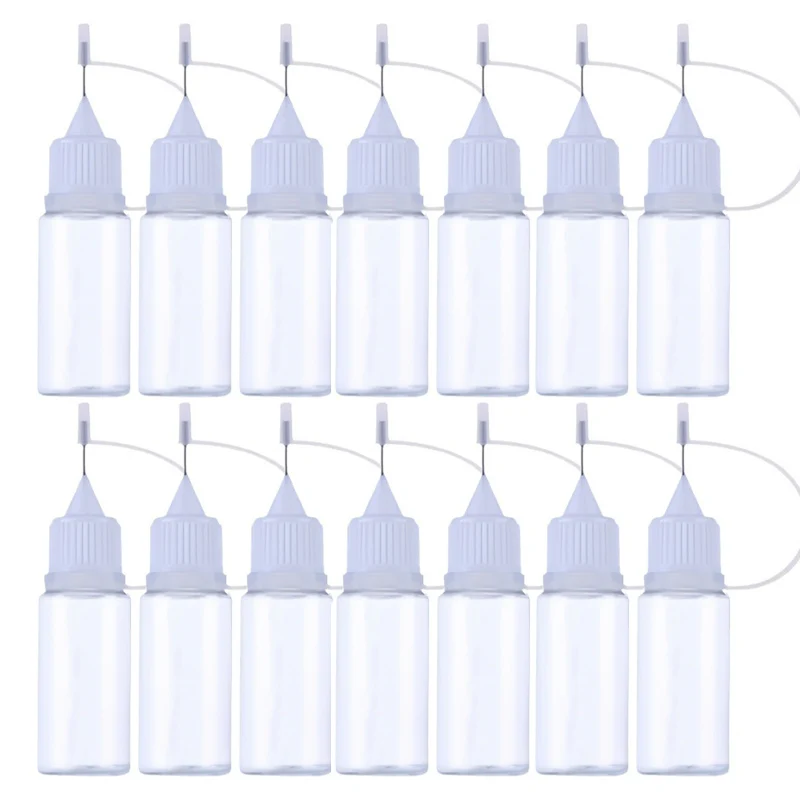 20PCS 10ml Empty Needle Tip Dropper Bottle Cosmetic Liquid Storage Container Bottle for vape Solvent Light Oils Eye Drops