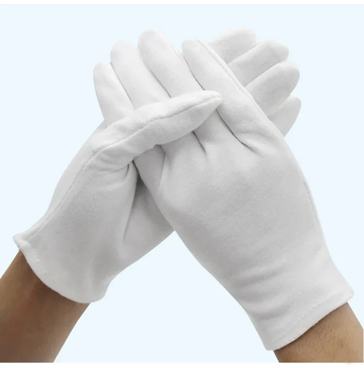 1 Paar weiße Baumwollhandschuhe, Herren, für formelle Anlässe, Smoking, Uniform, Ehrenwache, Parade, Zeremonie, Kostüm, Cosplay, Münzen, Schmuck, Butler-Handschuhe. – Detail 8
