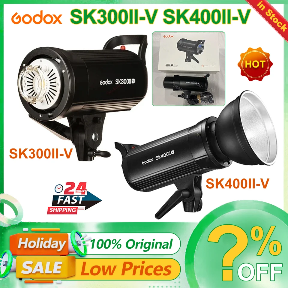 Godox sk300IIv SK300II-V SK400IIV SK400II-V 400Ws Профессиональная студийная вспышка для фотосъемки pk Godox 150Wii Godox sk400II