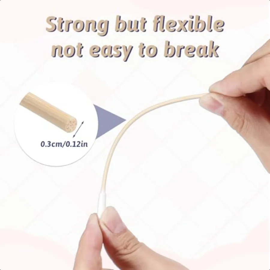 500PCS Long Large Cotton Swabs 6 Inch LintFree Dog Ear Cleaning Q Tips Bamboo Handle Soft Gentle Swab for Medium Large Pet Care