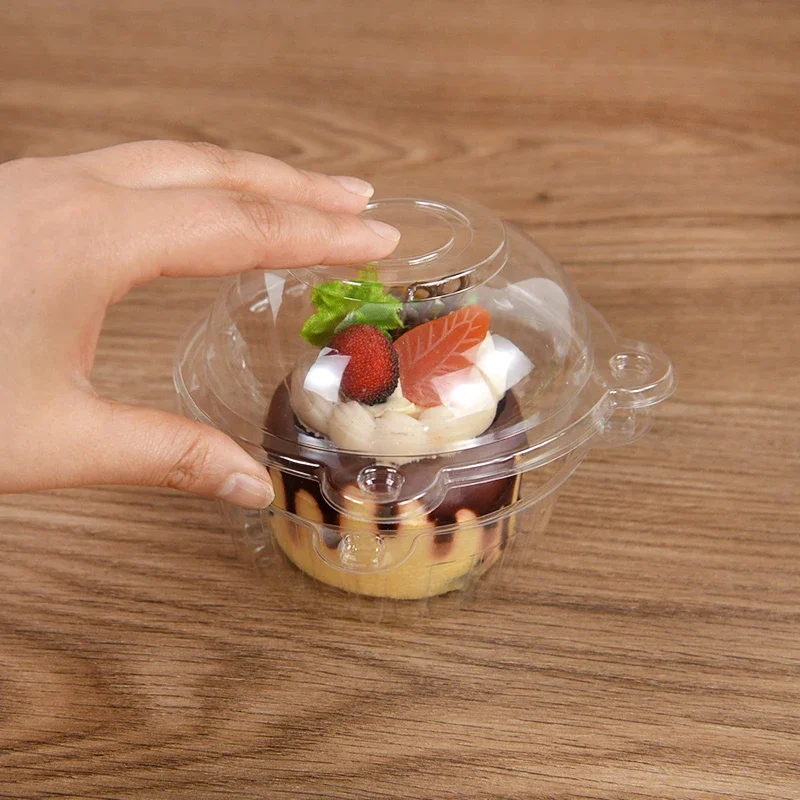 100 Stück Cupcake-Verpackungsbox, transparent, Dessert, Donut, Muffin, Kuchenbehälter, Halter, Hochzeit, Geburtstag, Partyzubehör, Weihnachtsdekoration – Detail 17