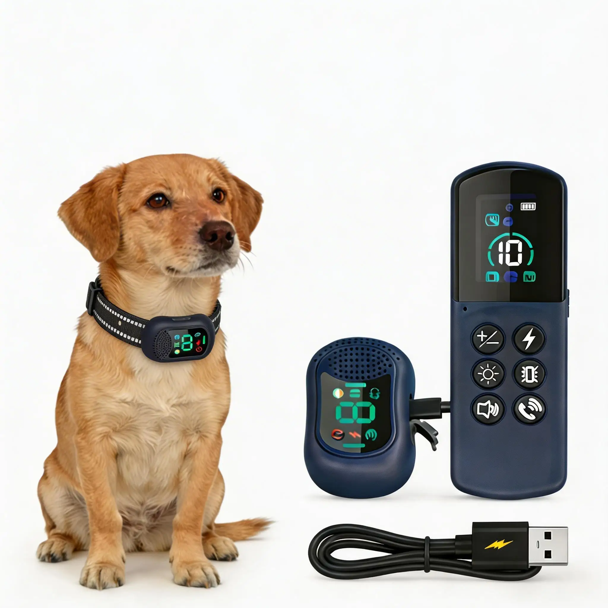

2KM Dog Training Collar Pet Training Collar Dog Trainer with remote voice call , waterproof and rechargeable, 4 modes