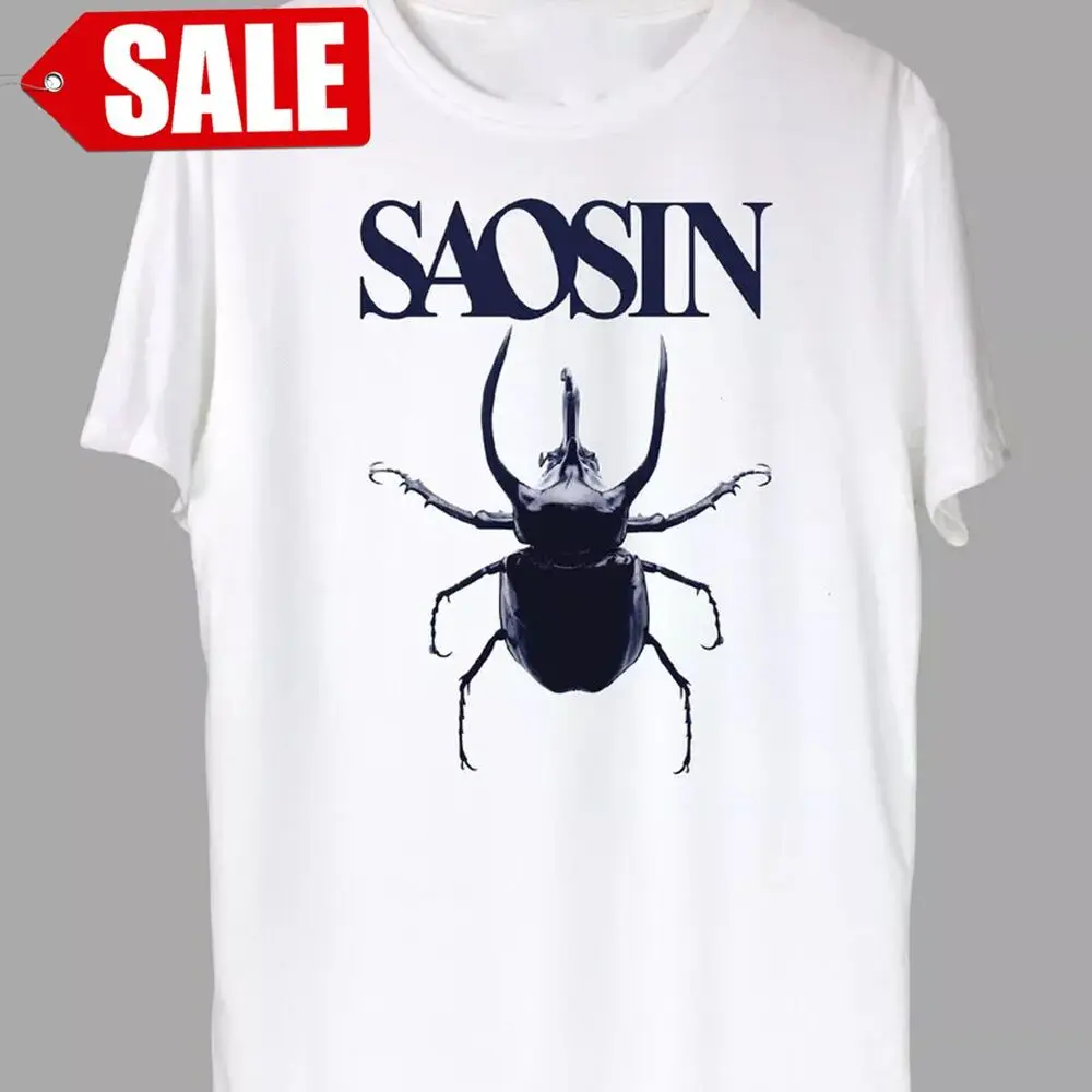 Saosin Band для фанатов хлопковая белая полноразмерная Мужская Женская футболка 2HN16 Высокое качество 100% хлопок короткий рукав