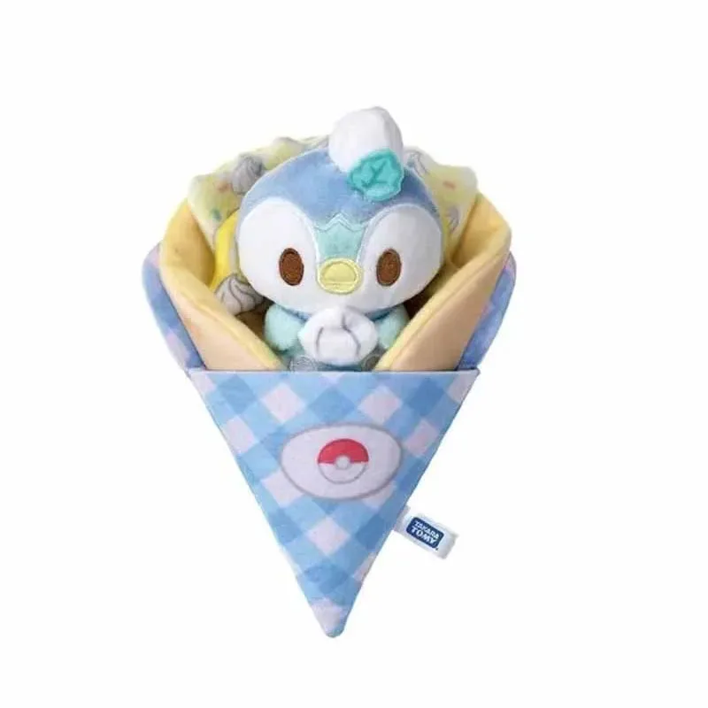 Kawaii Pikachu Dessert Crepe Cartoon Plush Doll Backpack Pendant Anime Pikachu Girl's Heart Cute Plush Keychain Girls Gifts Toys