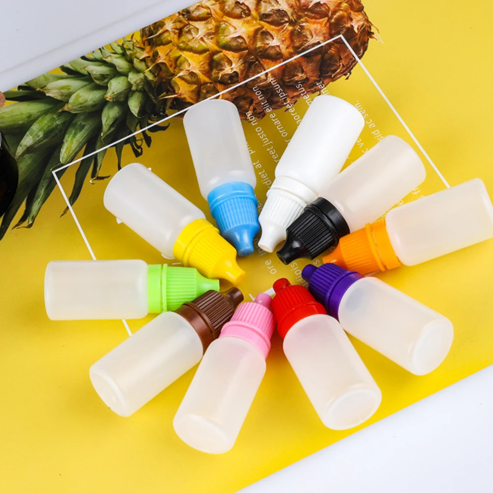 

50pcs Dropper Bottles for Eye Drops Ear Drops Pigments Essential Oils Translucent PE Leak Proof Mini Travel Squeezable