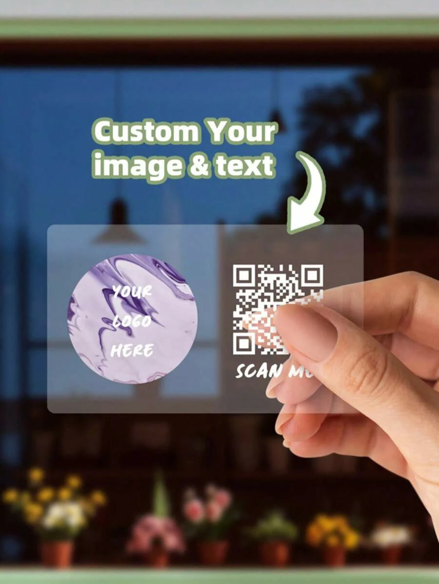 100 قطعة من ملصقات رمز الاستجابة السريعة لشركة العلامات التجارية لتغليف الهدايا وترويج المنتج للعودة إلى المدرسة ومناسبات أعياد الميلاد وحفلات الزفاف