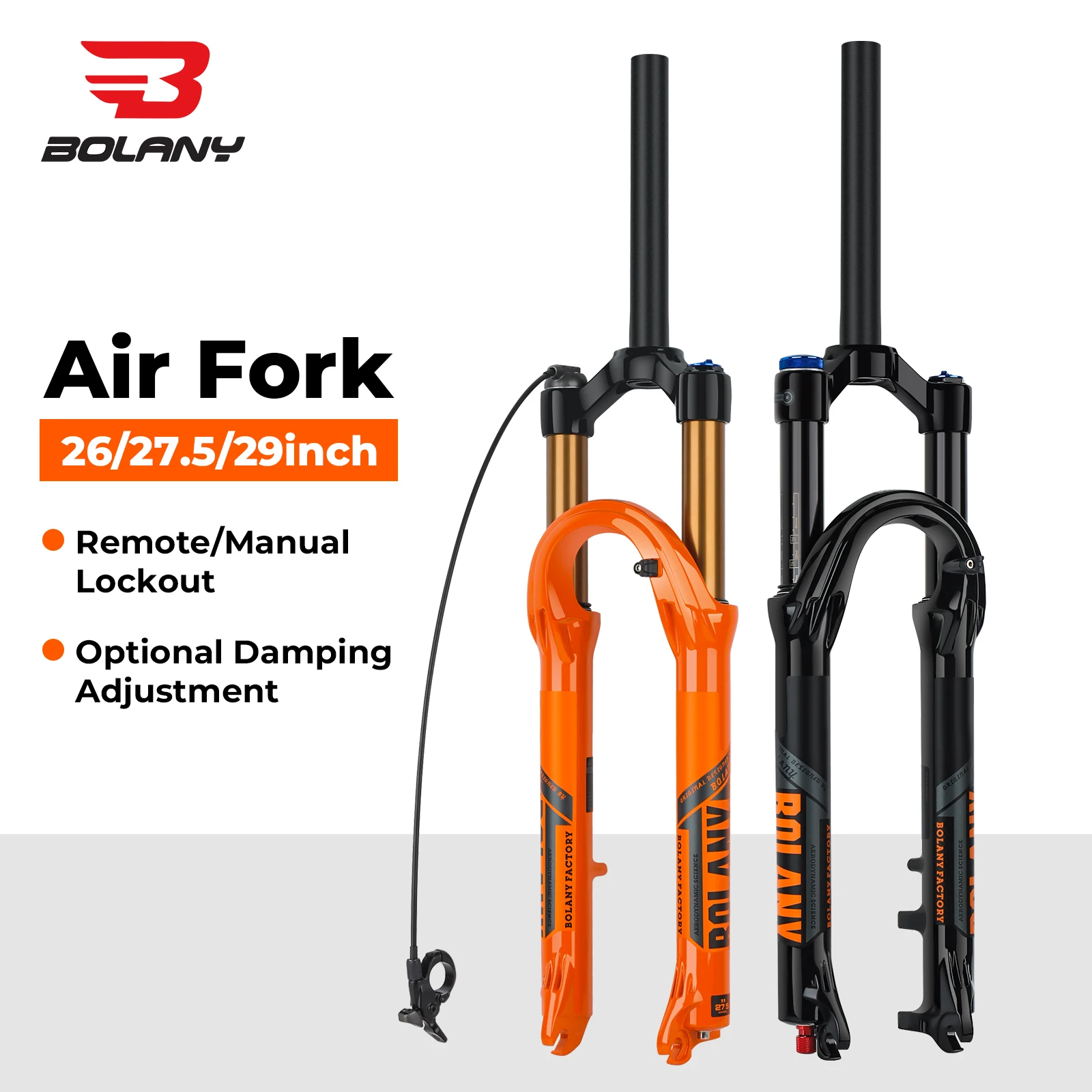 

BOLANY MTB Air Fork 29Inch 120mm Travel Air Oil Suspension Rebound adjustment Lightweight Bike Fork R29 Bicycle Accessories Part