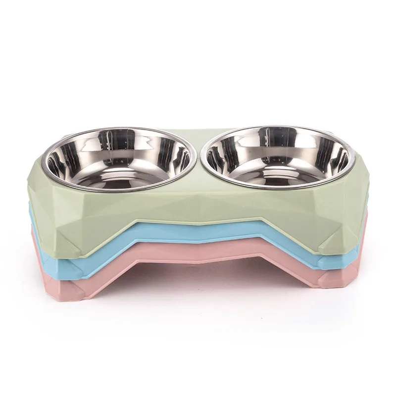 Elevated Cat Bowls, Dog Bowl,Stainless Steel Raised Food Water Bowl Set with ABS Anti Slip Stand for Indoor Cats