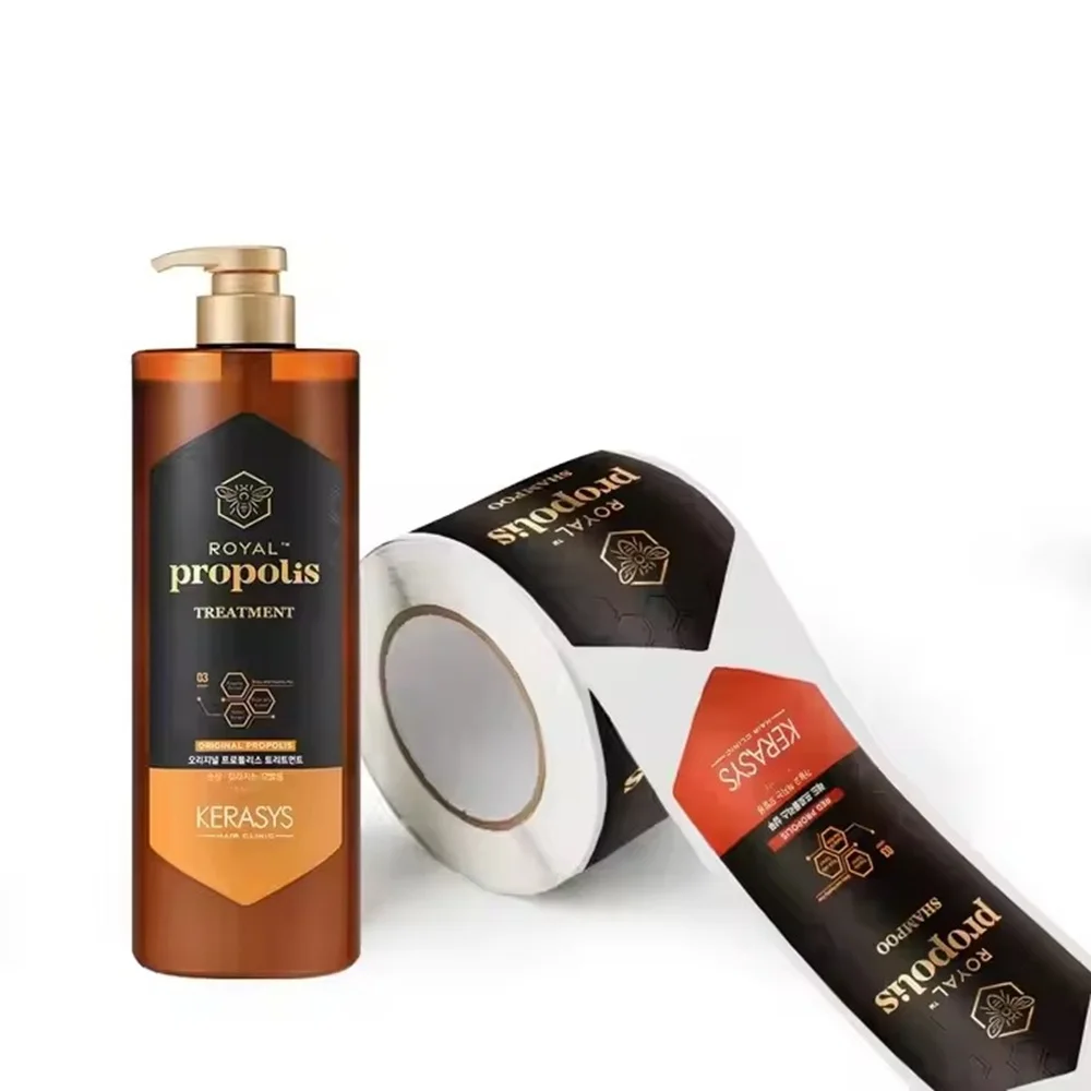 

Custom Shampoo Bottle Labels｜Gold Foil Metallic Stickers｜Waterproof Hair Care Cosmetic Packaging