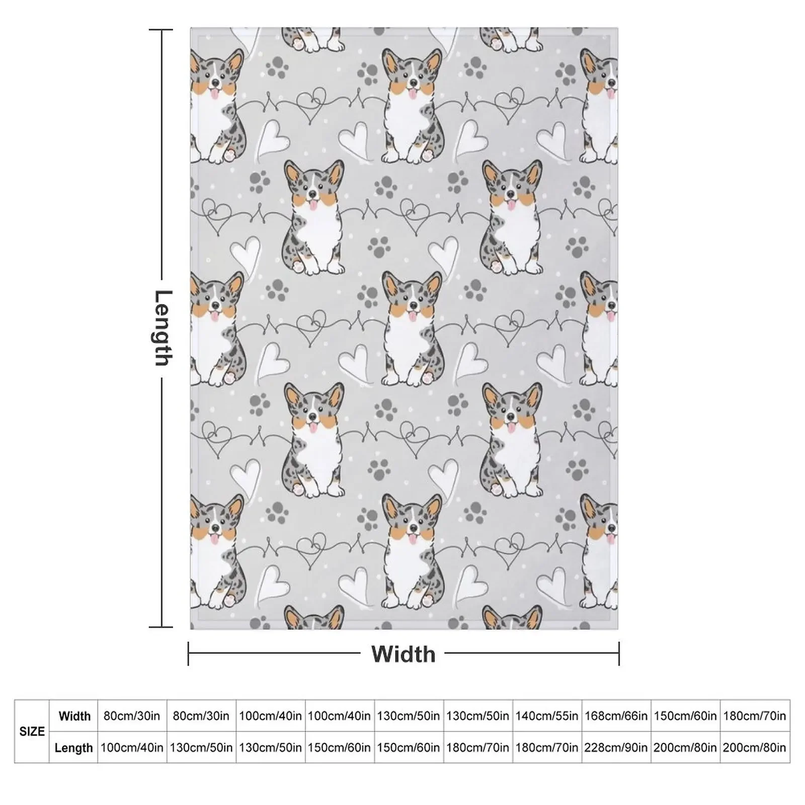 Love Corgi - Blue Merle 2 Throw Blanket Softest Heavy Tourist Soft Big Blankets