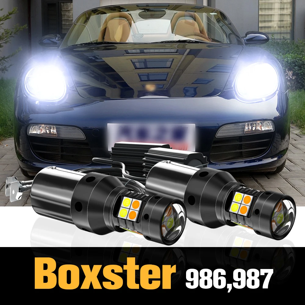 

2x Canbus LED Dual Mode Turn Signal+Daytime Running Light DRL Accessories For Porsche Boxster (986,987)1999-2008 2004 2005 2006