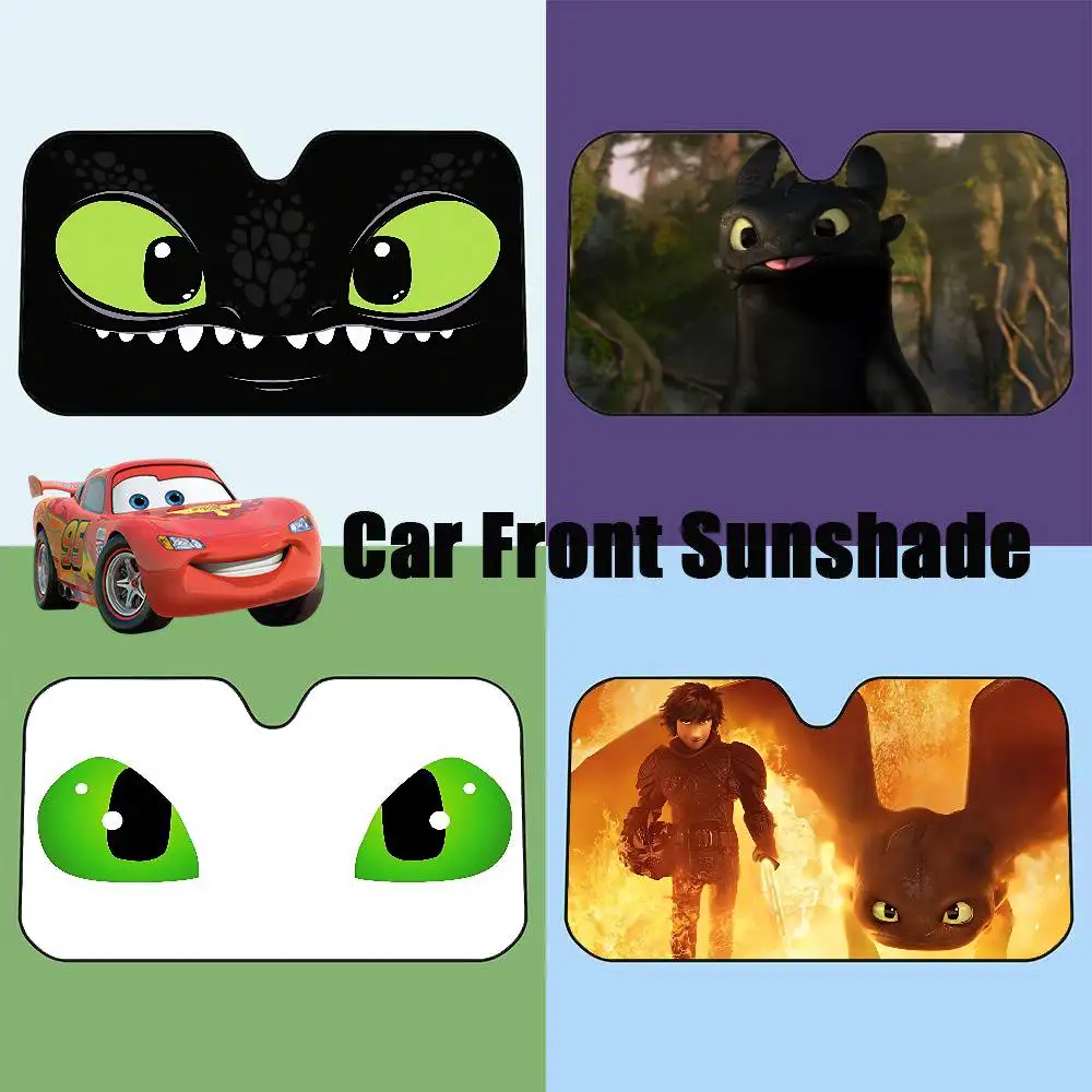 Cartoon EYE Tende parasole per auto senza denti Parasole per auto, Protezione per parabrezza anteriore, Copertura parasole pieghevole resistente ai raggi UV, Auto