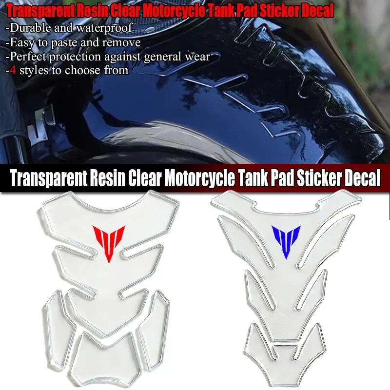 2025 For MT 07 09 10 SP MT07 MT09 MT10 MT15 MT25 FZ09 FZ07 Transparent Resin Tank Pad Protector Universal for Motorbike