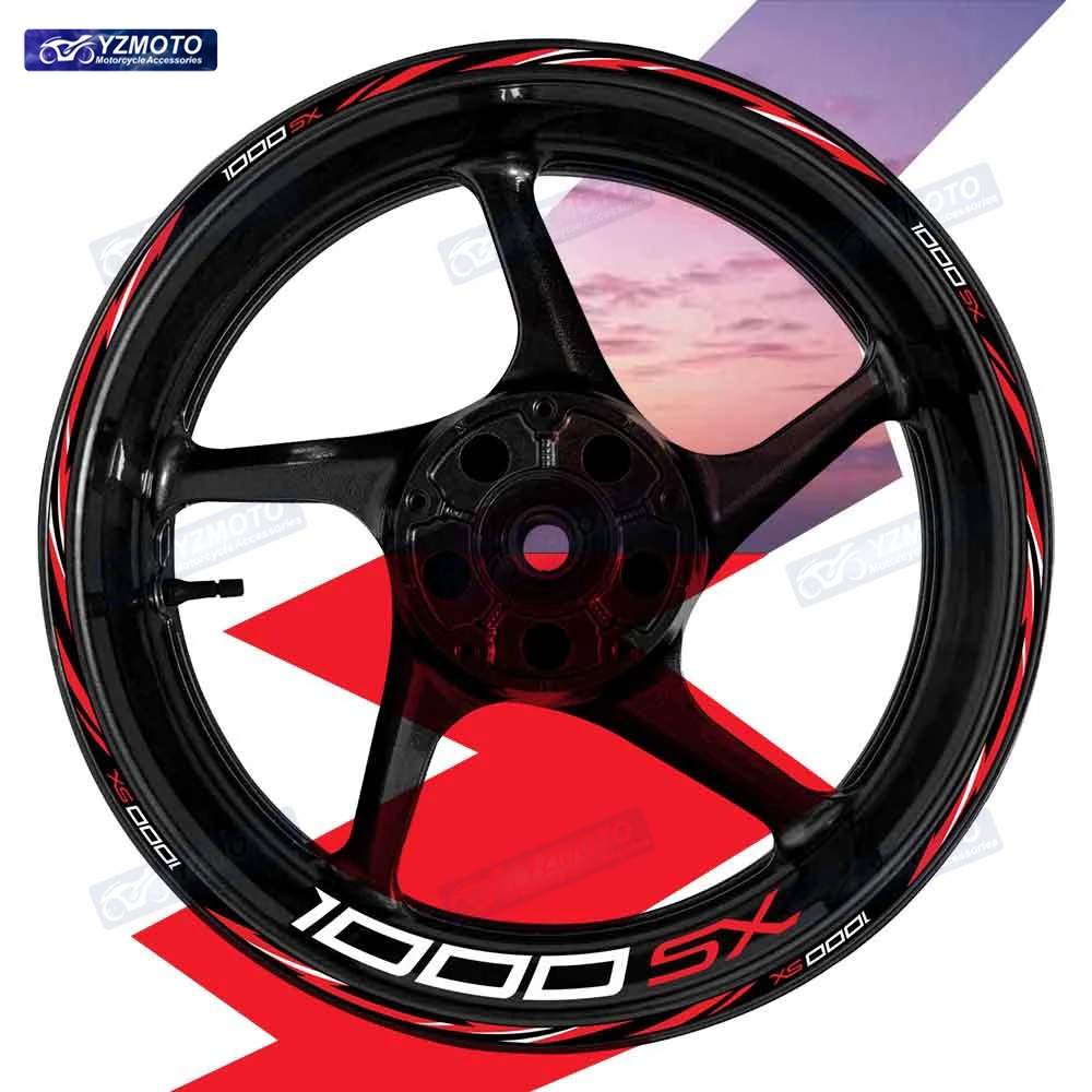 For 1000SX Z1000SX Motorcycle 17 Inch Front And Rear Wheel Stripe Sticker Wheel Tape Decal Decorative Reflective Rim Stickers