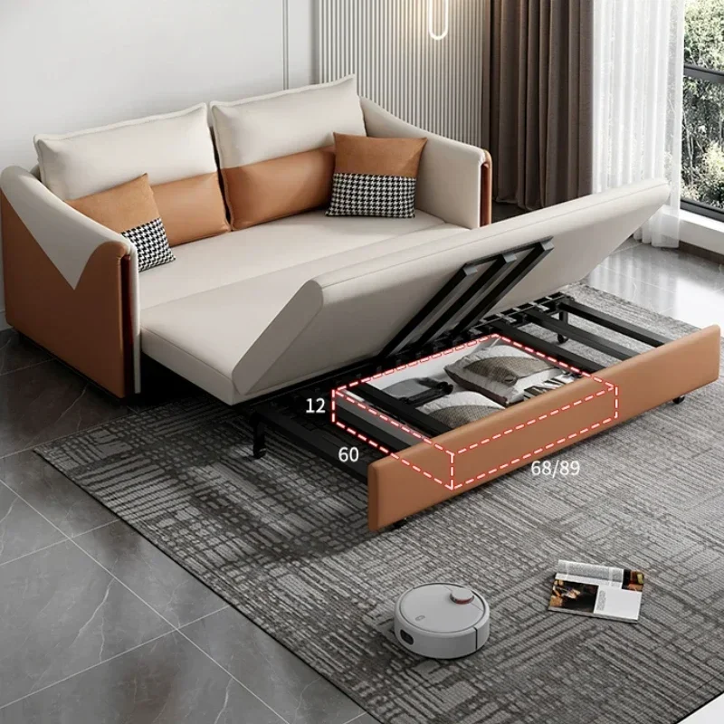 Luxury Multi-functional double living room sleeper couch sofa bed folding Microfiber Fabric sofa bed