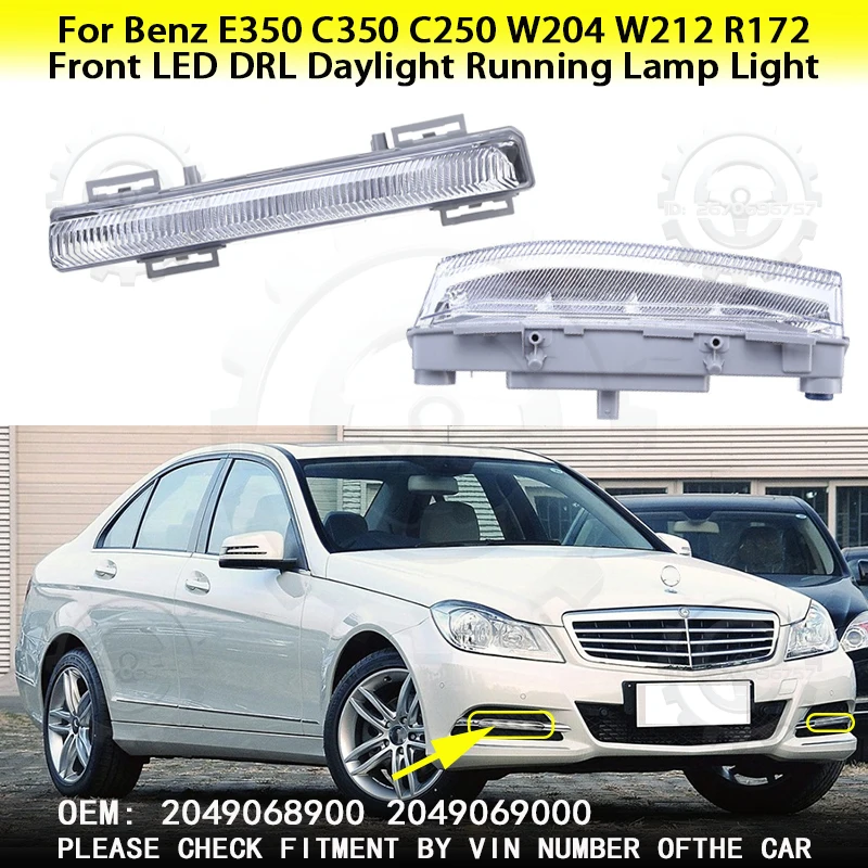

Передние светодиодные DRL дневные ходовые огни для Mercedes Benz W204 C350 C250 W212 E350 R172 2049068900 2049069000