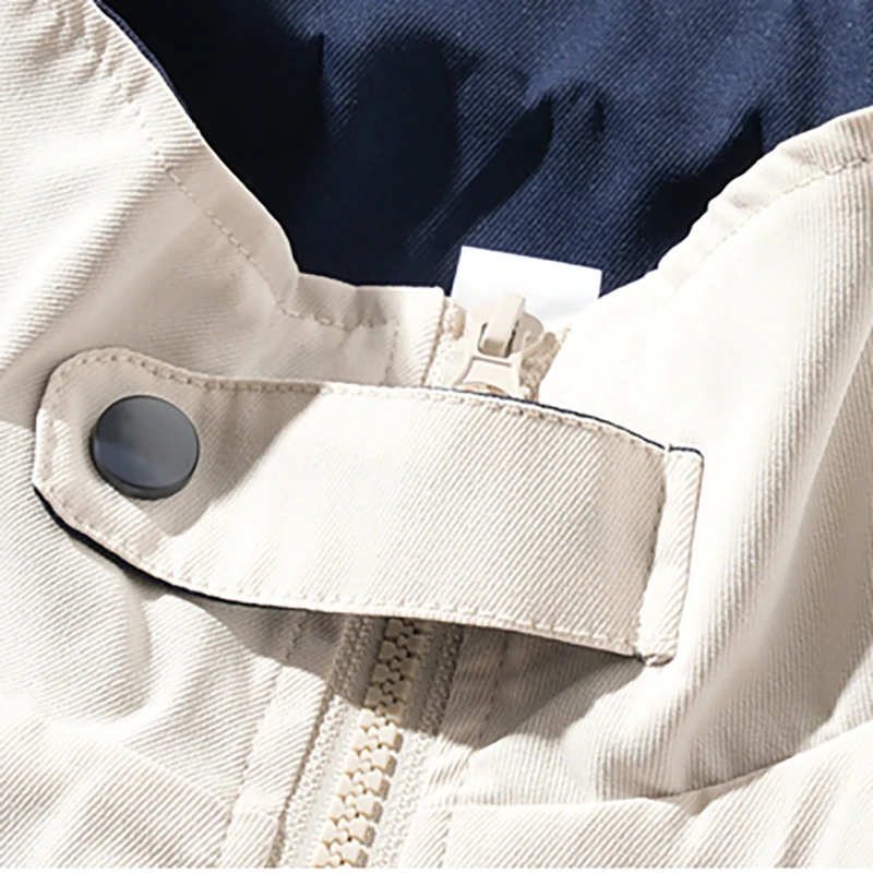 الخريف التلبيب ملابس العمل سترة الرجال سستة معطف واقٍ من المطر سترة واقية خمر المتضخم اليابانية موضة Harajuku الشارع الشهير سترة #6