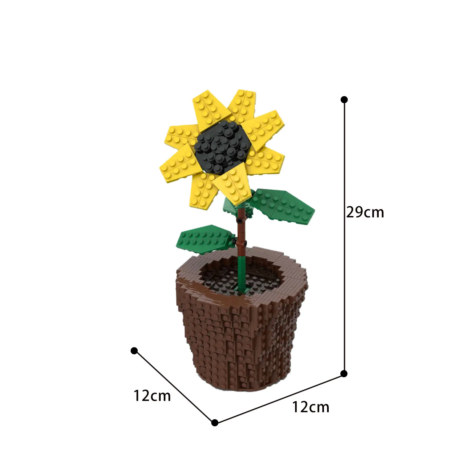 

C5998 The Brick-built Sunflower Bonsai for Decoration 631 Parts Free Shipping