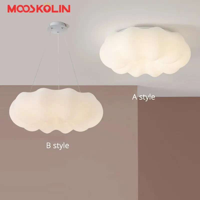 

New White Cloud Led Chandeliers Ceiling Mouted Pumpkin Chandelier Light For Restaurant Living room Created Kids' Room Deco lamp