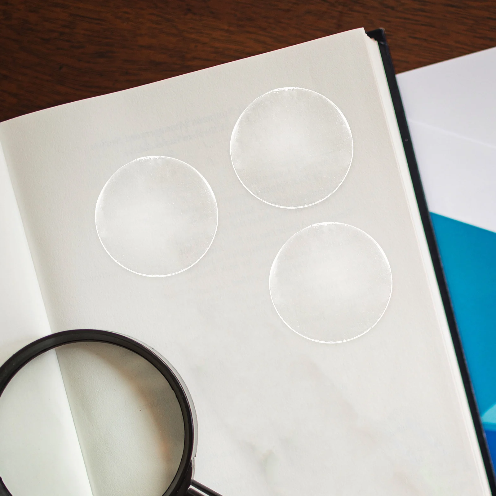 

10 Pcs Convex Lens Magnifying Magnifier Handheld Transparent Acrylic Reading Magnifiers