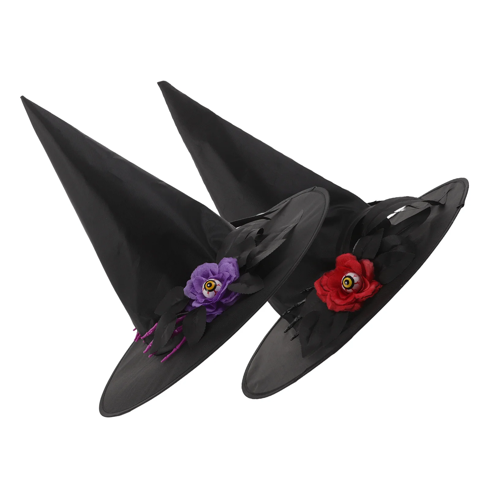

2 шт., шляпы ведьмы на Хэллоуин, женский костюм волшебника с цветочным принтом призрака, кепка для декора вечеринки, аксессуар для косплея, подростков и взрослых