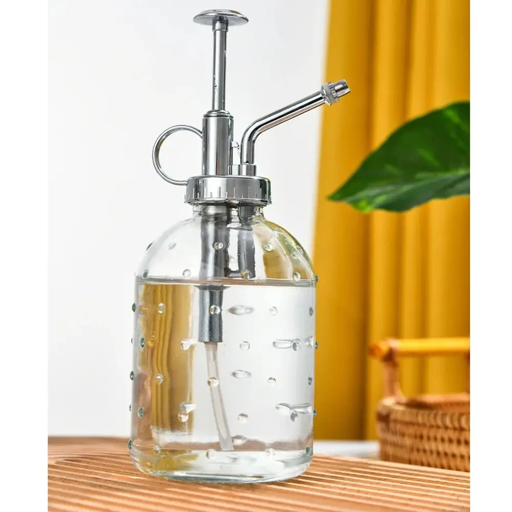 Push-type Glass Spray Bottle Hand Pressure Non-slip Bottom Plant Sprinkler Kettle Leak-proof Thick Garden Watering Can Indoor