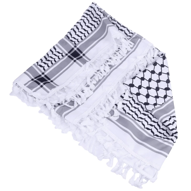 S1Y1 Arab Shemagh Scarf Outdoor Hiking Desert Scarves Muslims Hijab for Men Women