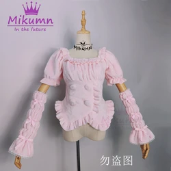 Mikumn New Style Harajuku Y2k Cute Pink Plush Blouses Japanese Women Fleece Warm Shirts Lolita Sweet Lace Ruffles Kawaii Tops