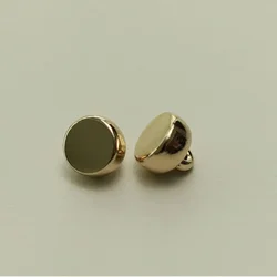 10pcs 8mm Delicate Buttons Beautiful Gold/Silver Color Solid Metal Shank Buttons Shirt Blouse Accessories
