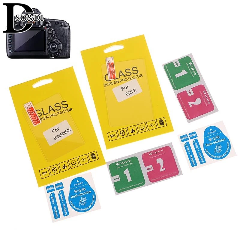 2 Set For EOS 5DmarkIV/60D/600D/5D3/5DS/5DSR/M3/M6/M100/5D4/RP/80D/760D Tempered Glass Screen Protector