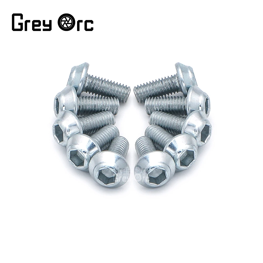 

10pcs Stainless Steel Large Flat Head Hexagon Socket Screws Bolts for Motorcycle Moped Scooter Tail Plates