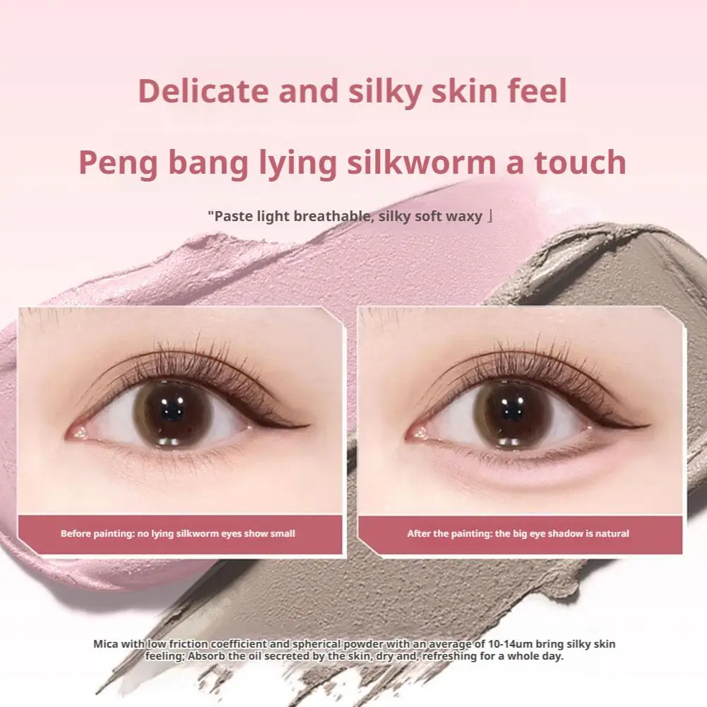 Matita bicolore per baco da seta sdraiata Matita opaca per evidenziare l'ombra Nuda Beige Marrone Crema schiarente Strumento per il trucco impermeabile