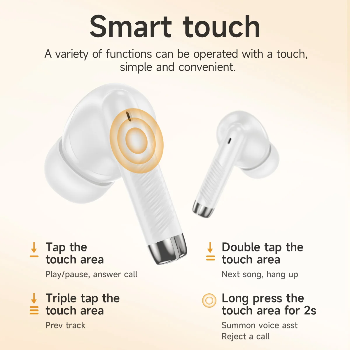 HOCO EQ24 Bluetooth 5.4 Earphones Wireless Headsets Sports Headphones For Mobile Phone In Ear Hifi Sounds Quality Stereo Earbuds view 6