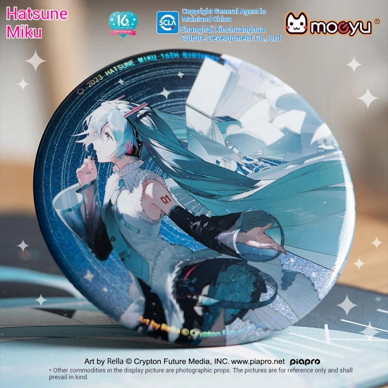 Moeyu Hatsune Miku Official Commemorative Badge 16th Anniversary Miku Genuine Badge  Anime Animation Surrounding Animation Otaku