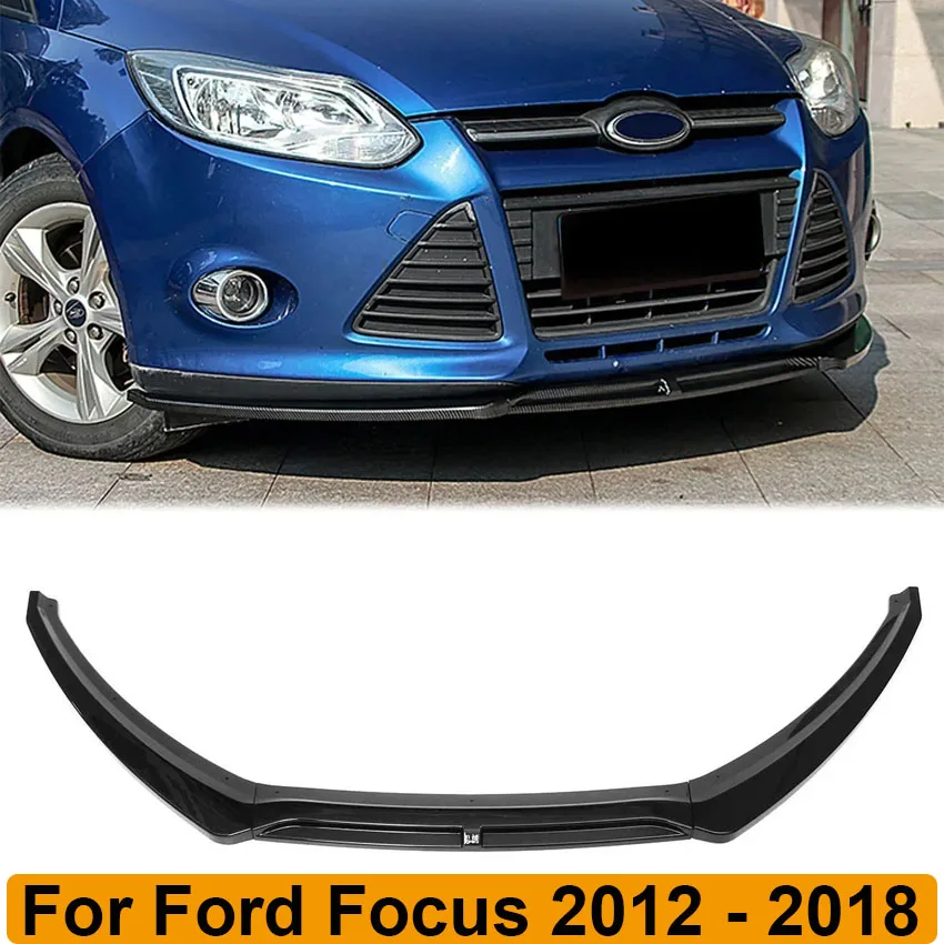 3 uds para Ford Focus 2012 - 2018 alerón de parachoques delantero divisor inferior lateral Kit de carrocería protector Deflector difusor accesorios de coche