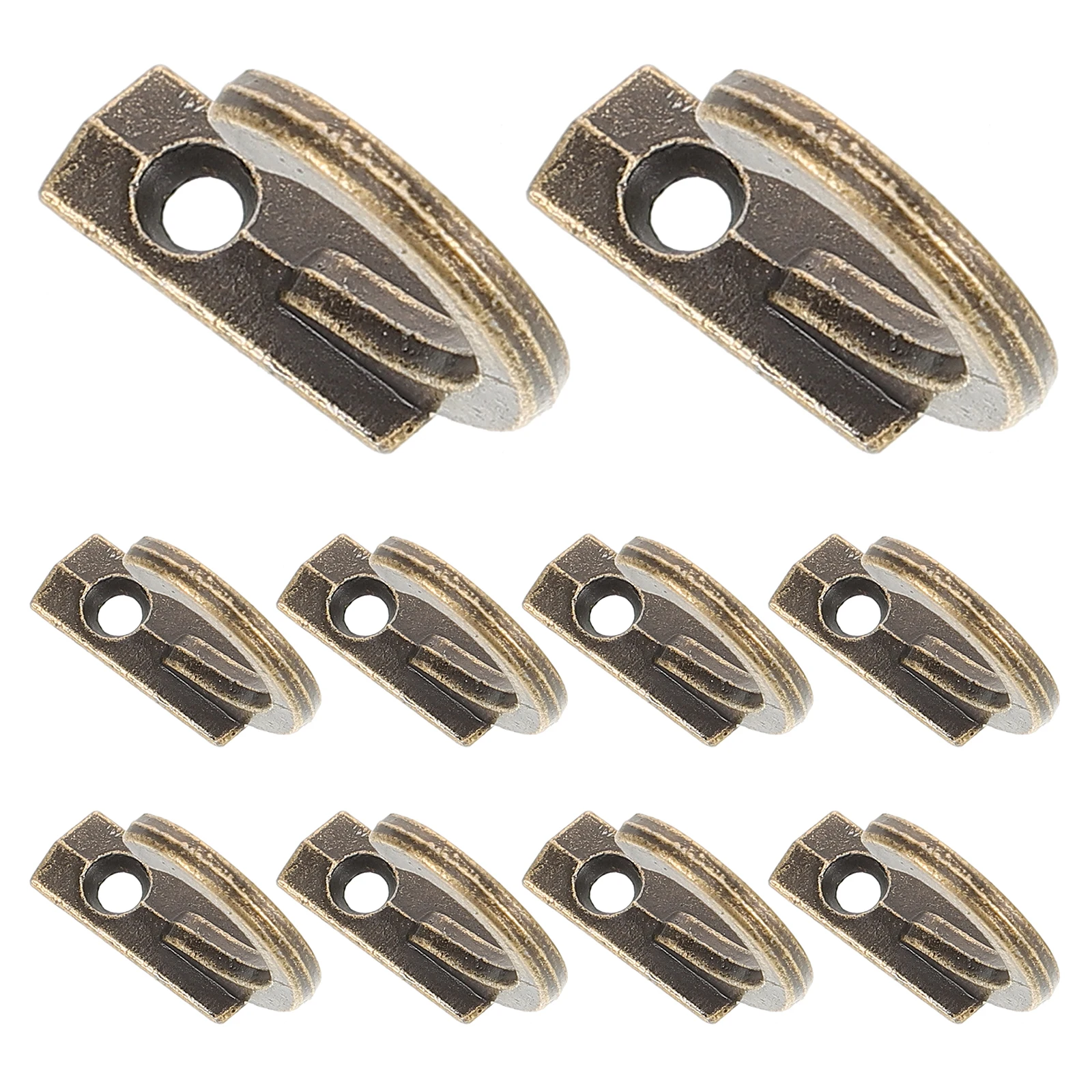 

10pcs Wall Mounted Hook Retro Single Prong Coat Hat Hook For Towels Keys Bronze Style Home Decor Storage Bathroom Fixture