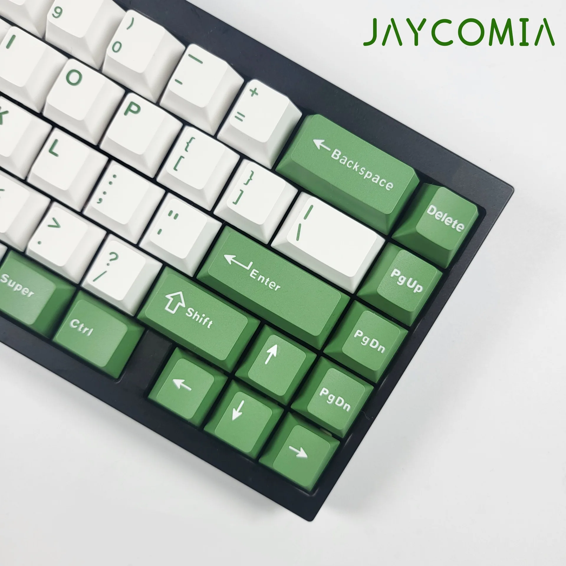 Green 126-Key Double-Color Injection Molding Keycaps Original Height Suitable For Mechanical Keyboard ISO ANSI Arrangement