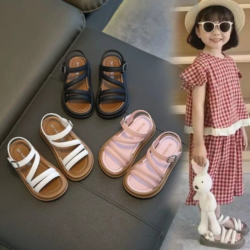 편안한 여성용 샌들, 여아용 신발, 미끄럼 방지 샌들, 부드러운 밑창 어린이 신발, 새로운 스타일, 여름 패션