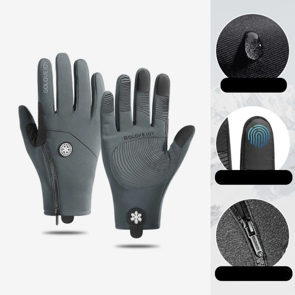 

Winter Outdoor Cycling Men's Gloves Touchscreen Windproof Sports Fishing Driving Motorcycle Ski Non-slip Waterproof Warm Gloves