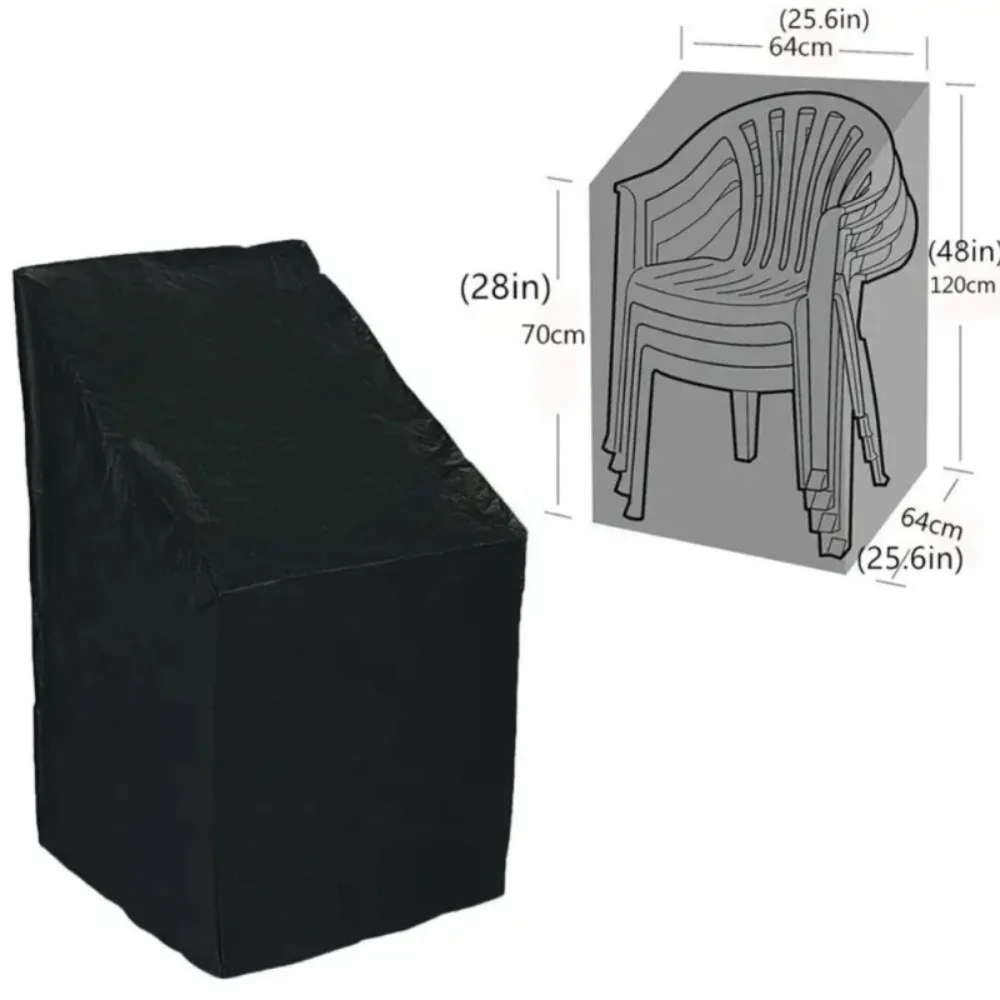 

Waterproof Dustproof Outdoor Furniture Cover Made of Durable Black Oxford Fabric