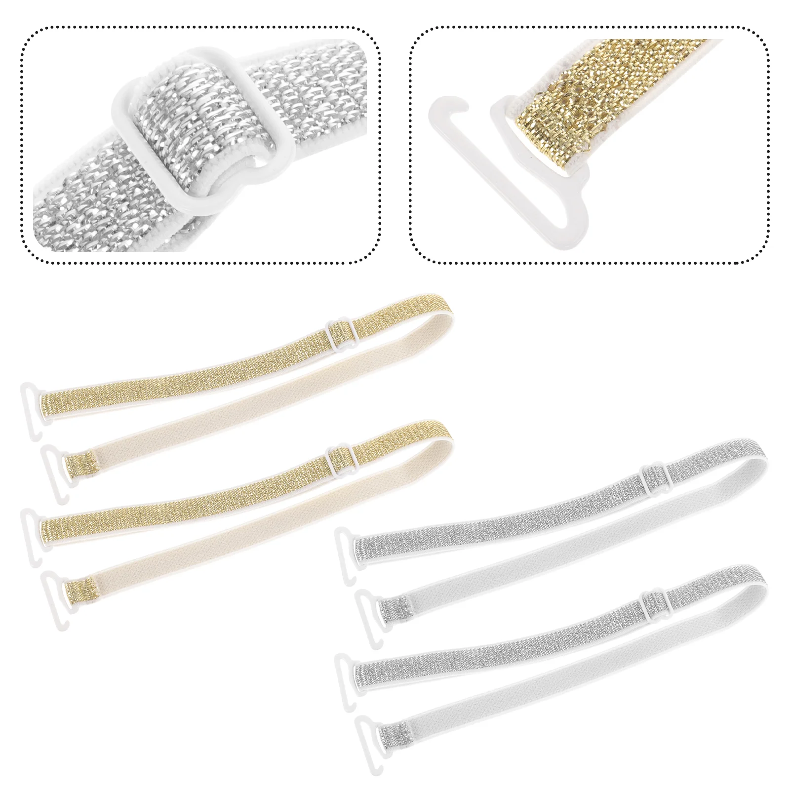 2 Pairs Bra Straps Decorative Decoration Replacement Ribbon Extender Miss
