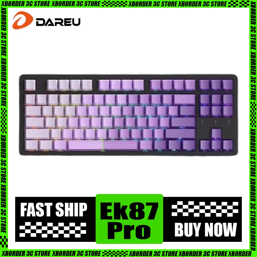 Dareu Ek87pro Mechanical Keyboard Tri Mode Bluetooth Rgb E-Sports Wireless Gaming Keyboard Low Latency Hot Swap Gasket Pc Gifts