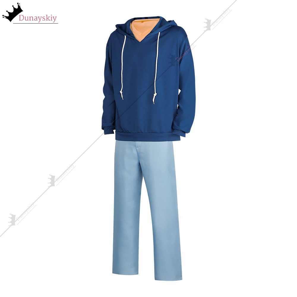 Sung Jin คอสเพลย์อะนิเมะ Solo Leveling เครื่องแต่งกายสีฟ้าชุด Hoodie ชุด Solid Sweatshirt Unisex ชุด Sung Jin บทบาทเล่นผ้า