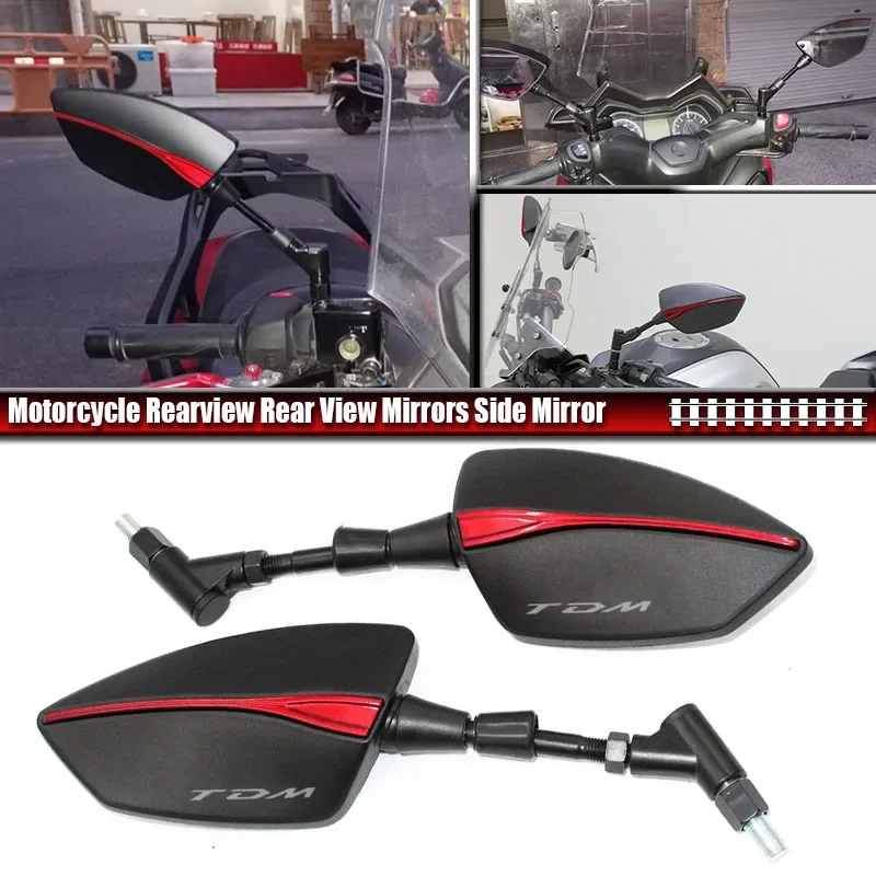 Fit For TDM850 TDM900 TDM 850 900 Motorcycle Rear View Mirrors Mirror