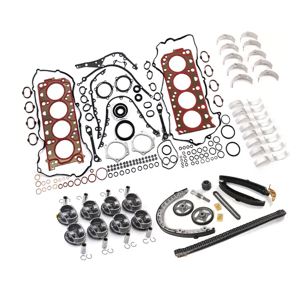 Engine Parts Overhaul Rebuild Gasket Set Piston Timing Chain Kit Fit 4.8 L M48 For Porsche Panamera Cayenne S 4S GTS 4.8L V8 Gas